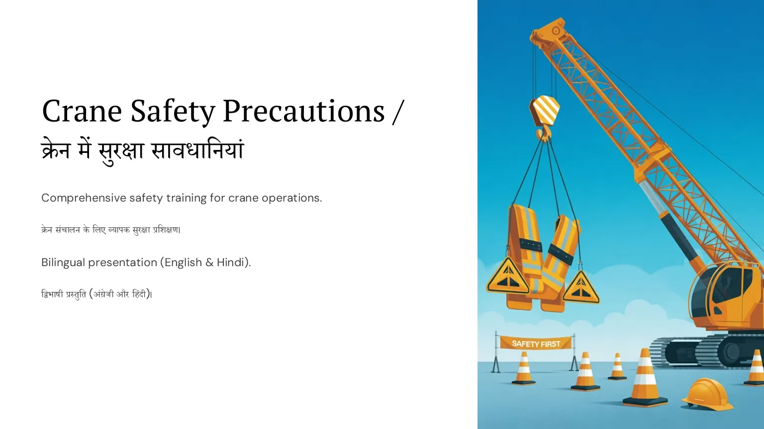 क्रेन में सुरक्षा सावधानियां