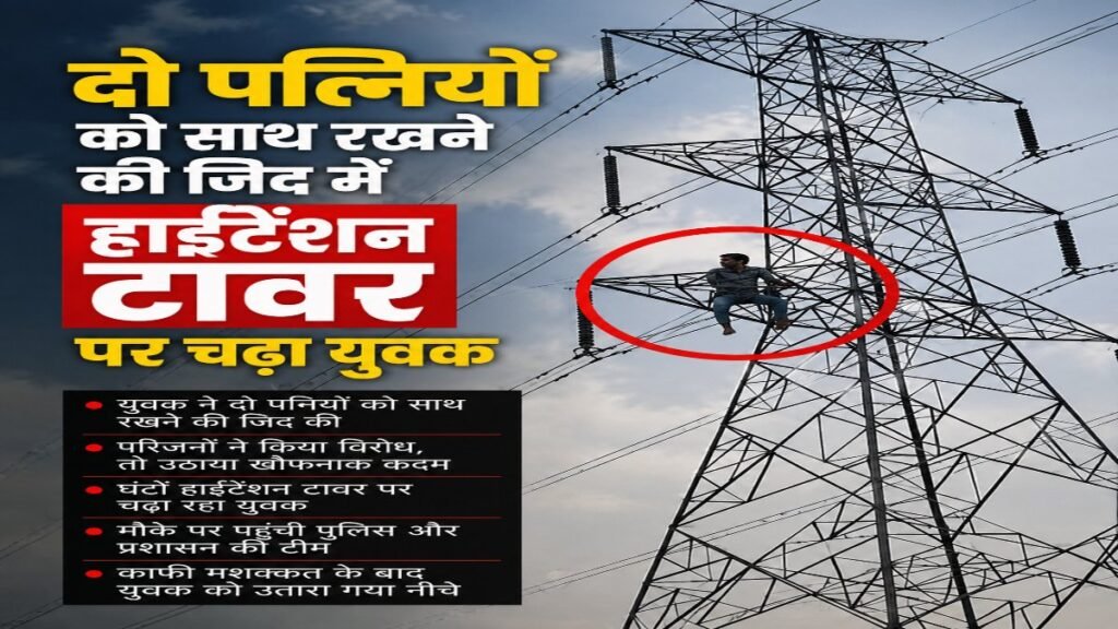 CG NEWS : दो पत्नियों को साथ रखने की जिद में टावर पर चढ़ा युवक, गांव में मचा हड़कंप