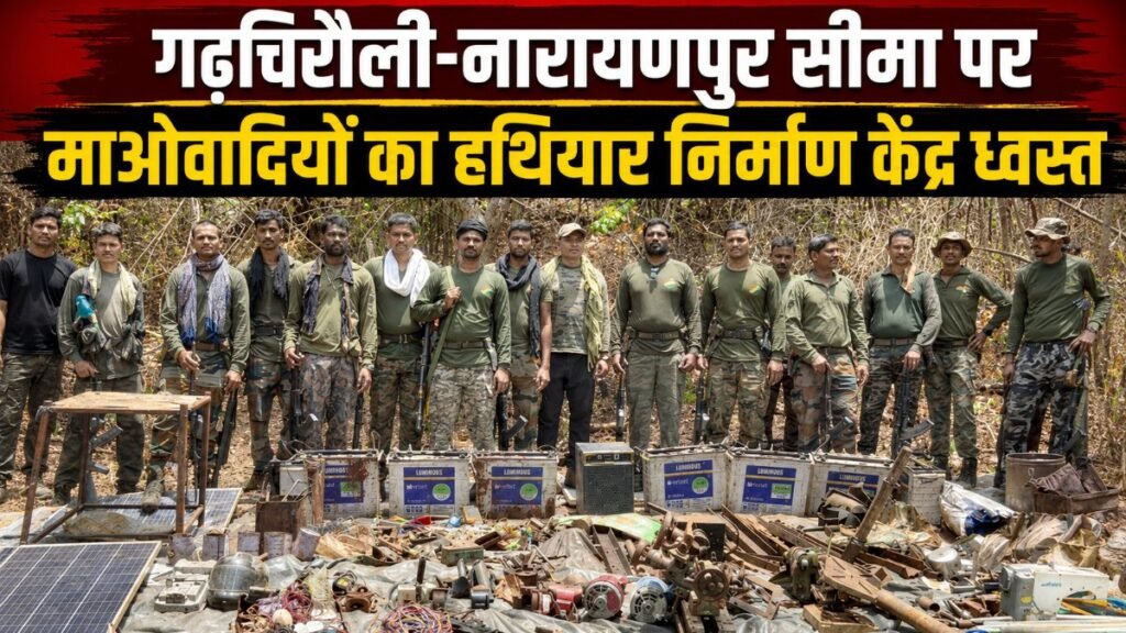 CG NEWS : नारायणपुर जंगल में मिला माओवादियों का सीक्रेट हथियार निर्माण केंद्र, भारी विस्फोटक बरामद